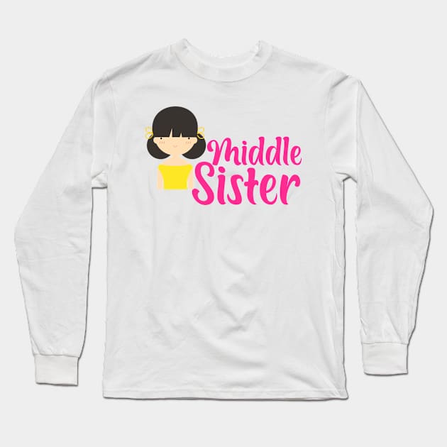 Middle Sister t shirt Long Sleeve T-Shirt by Dody